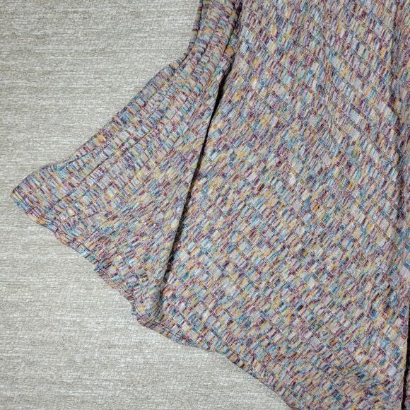 Vanessa Virginia Knit Skirt Large Asymmetrical Maxi Multicolor Textured Lined - Picture 6 of 16